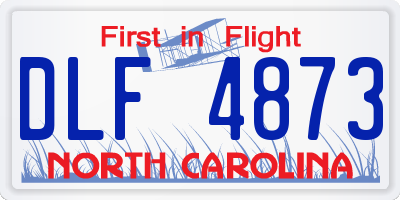 NC license plate DLF4873