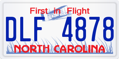 NC license plate DLF4878