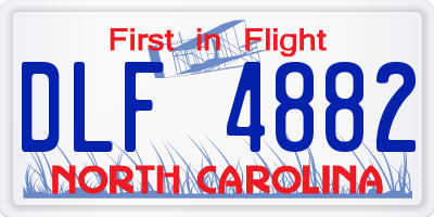 NC license plate DLF4882
