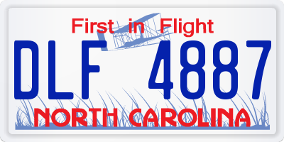NC license plate DLF4887