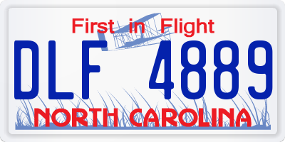 NC license plate DLF4889