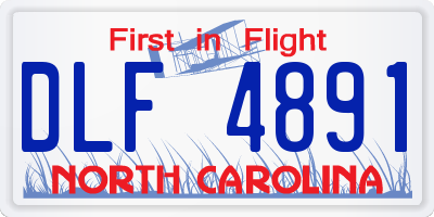 NC license plate DLF4891