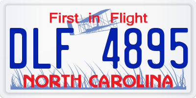 NC license plate DLF4895