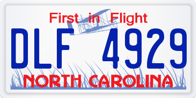 NC license plate DLF4929