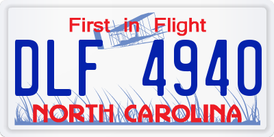 NC license plate DLF4940