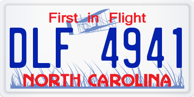 NC license plate DLF4941
