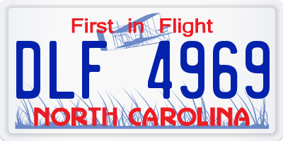 NC license plate DLF4969
