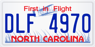 NC license plate DLF4970