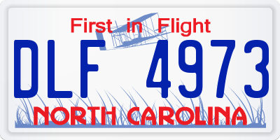 NC license plate DLF4973
