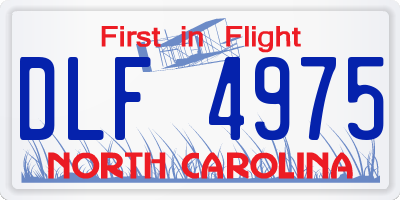 NC license plate DLF4975