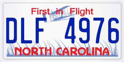NC license plate DLF4976