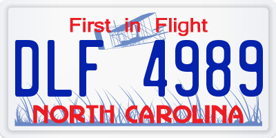 NC license plate DLF4989