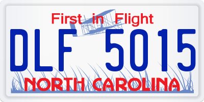 NC license plate DLF5015