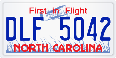 NC license plate DLF5042