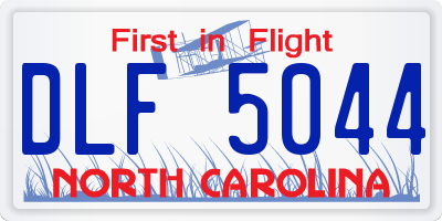 NC license plate DLF5044
