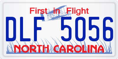 NC license plate DLF5056