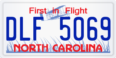 NC license plate DLF5069