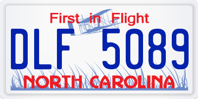 NC license plate DLF5089