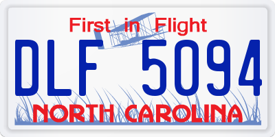 NC license plate DLF5094
