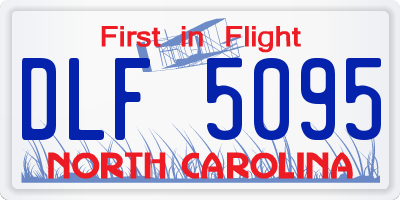 NC license plate DLF5095