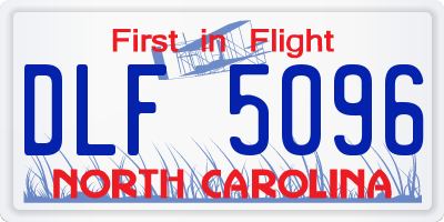 NC license plate DLF5096