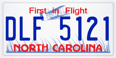 NC license plate DLF5121