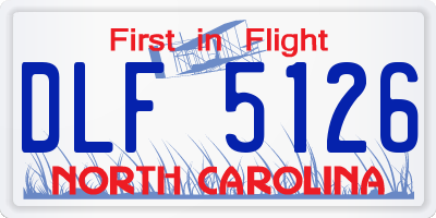 NC license plate DLF5126