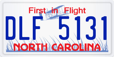 NC license plate DLF5131