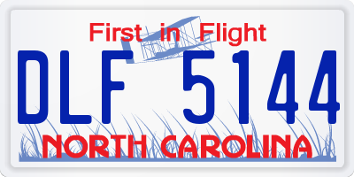 NC license plate DLF5144