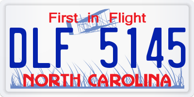NC license plate DLF5145