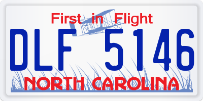 NC license plate DLF5146