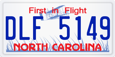 NC license plate DLF5149