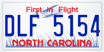 NC license plate DLF5154