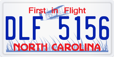 NC license plate DLF5156