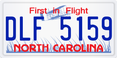 NC license plate DLF5159