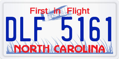 NC license plate DLF5161