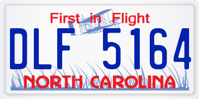 NC license plate DLF5164