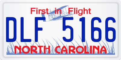 NC license plate DLF5166