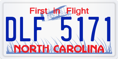 NC license plate DLF5171
