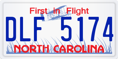 NC license plate DLF5174
