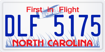 NC license plate DLF5175