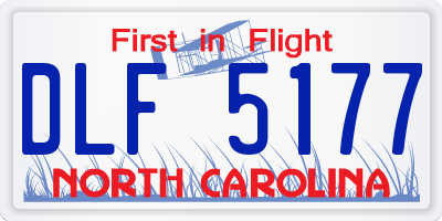NC license plate DLF5177