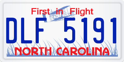 NC license plate DLF5191
