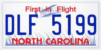 NC license plate DLF5199