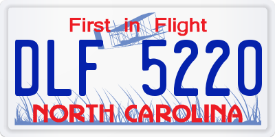 NC license plate DLF5220
