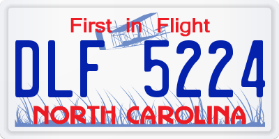 NC license plate DLF5224