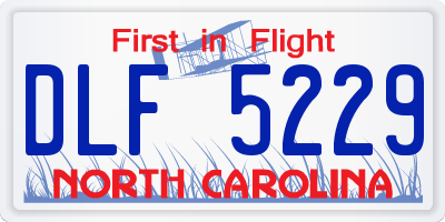 NC license plate DLF5229