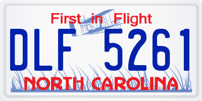 NC license plate DLF5261