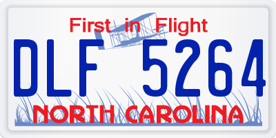 NC license plate DLF5264