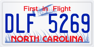 NC license plate DLF5269